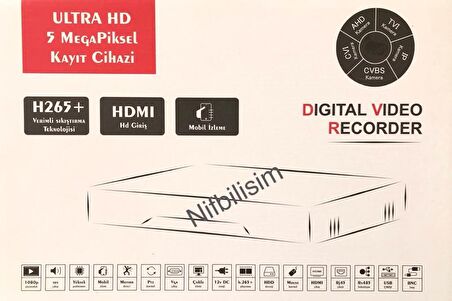 Xmeye 4 Kanal H265+ 5mp Destekli 5in1 DVR Kayıt Cihazı