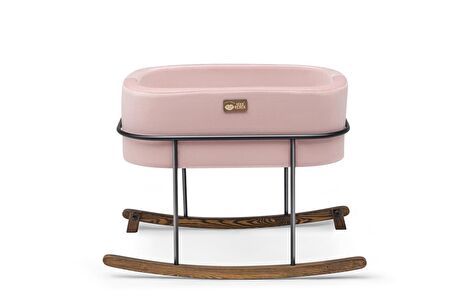 Hier Siyah Metal Standlı Sallanır Pembe Anne Yanı Beşik 
