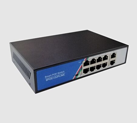 S8M2 8 Port Poe + 2 Port Uplink Poe Switch