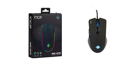 INCA IMG-GT15 4800 DPI 6 Tuş Makrolu 5 Mod RGB Oyuncu Mouse