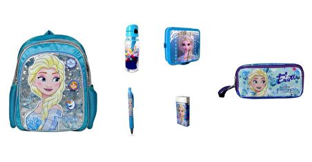 Frozen 6 Parça Orjinal Lisanslı Mavi Set