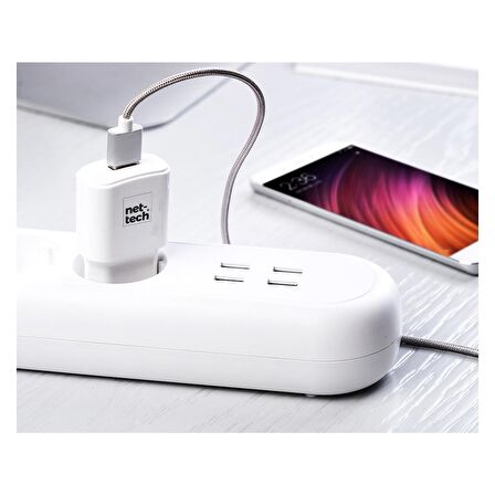 Nettech NT-HCH01 Micro USB Hızlı Şarj Aleti Beyaz