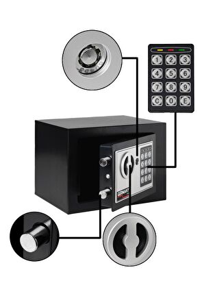 Çelik Para Kasası Oteller için Para Kasaları 3 mm Elektronik Şifreli Para Kasası