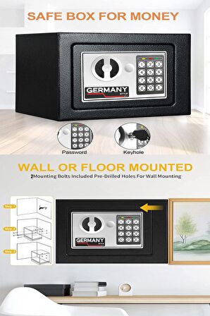 Çelik Para Kasası Oteller için Para Kasaları 3 mm Elektronik Şifreli Para Kasası