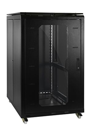 Ulusal 26u 800x1000 Server  Dikili Tip Kabinet Tekerlek Takımı Dahil