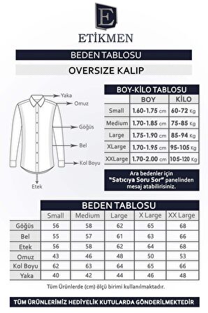 Yeşil Beyaz Geçişli Oversize Kalın Oduncu Hediye Kutulu Gömlek
