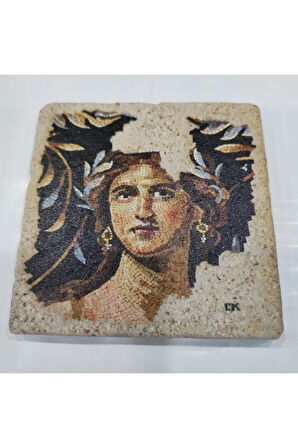 Dekoratif Figürlü Doğal Taş Banyo Gider Kapağı Süsü Tekli 10x10 Cm Model 47