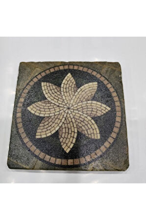 Dekoratif Figürlü Doğal Taş Banyo Gider Kapağı Süsü Tekli 10x10 Cm Model 53