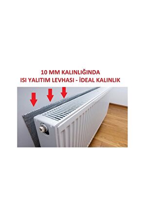 1 Adet Alüminyum Folyolu 50x100mm Kalınlık:10mm Radyatör Petek Arkası