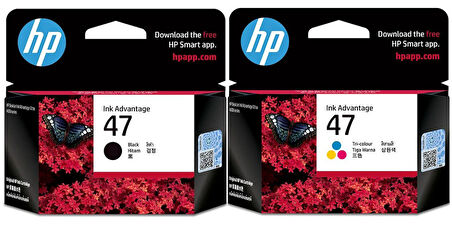 Hp 47 6Zd21Ae 6Zd61Ae Siyah Ve Renkli 2Li Paket 4800
