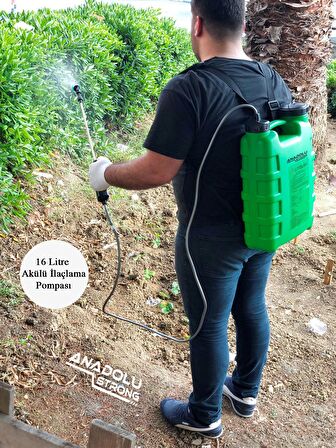 16 Litre Sırt Tipi Akülü İlaçlama Makinesi Powerbank İle Sınırsız Kullanım