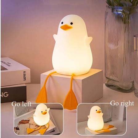 Sevimli Penguen Silikon LED Gece Lambası – Şarjlı, Dokunmatik ve Renk Değiştiren 🐧💡 
