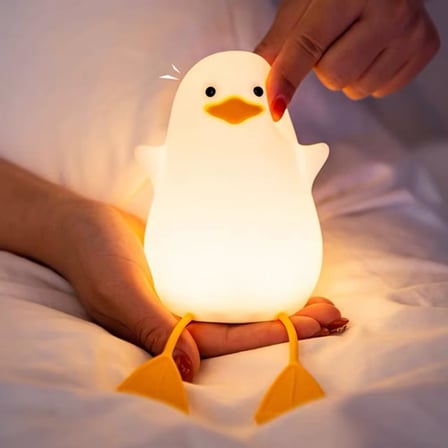 Sevimli Penguen Silikon LED Gece Lambası – Şarjlı, Dokunmatik ve Renk Değiştiren 🐧💡 