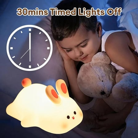 Sevimli Tavşan Dokunmatik Renk Değiştiren Gece Lambası Rgb Diğer 