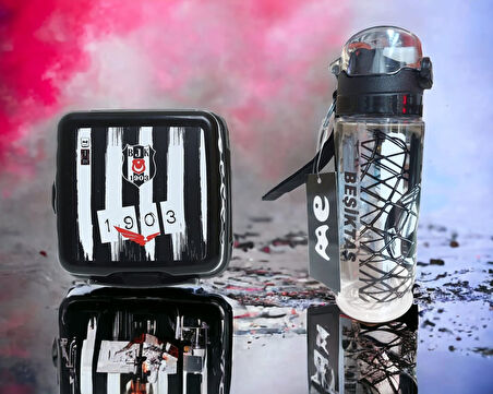 Beşiktaş Beslenme Kabı ve Su matarası SET