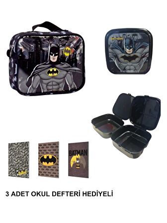 Batman Beslenme Çantası ,Beslenme Kabı (3 ADET OKUL DEFTERİ HEDİYELİ)