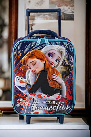 Frozen Çekçekli Anaokulu Çantası Box Connectıon(5 PARÇA OKUL SETİ)
