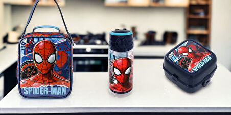 Spiderman TORN W2 Beslenme Çantası ,Su Matarası ve Beslenme Kabı