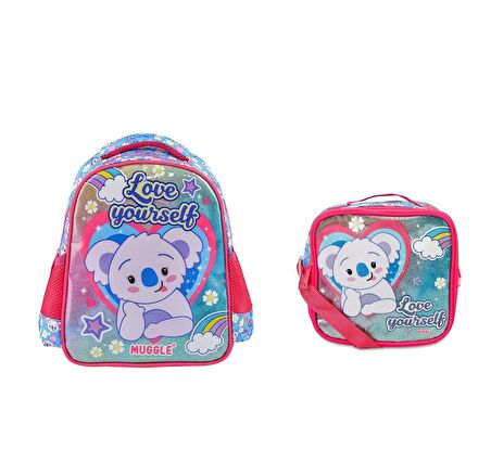 Kız Çocuk Muggle Cute Koala Anaokulu Çantası ve Beslenme Çantası