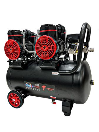 Catpower 50 Litre 4 Pistonlu Sessiz Hava Kompresörü 4Hp Bakır Sargı Motor 8 Bar