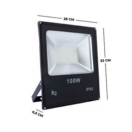 Kendal KLF175 Smd LED 100W Döküm Slim LED Projektör ( Yeşil Işık )