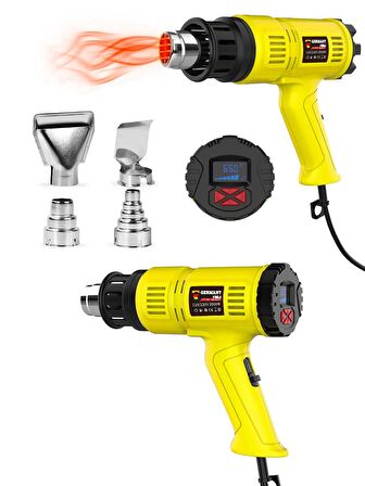 Germany Style GRM9001 Sıcak Hava Tabancası Dijital Isı Göstergeli 2000 Watt Hem Sıcak Hem Soğuk