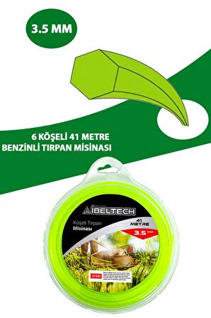 Germany Style Tırpan Örümcek Başlığı ve 6 Köşe 3.5 mm 41 Metre Tırpan Misinası Sağlam Dayanıklı Misi