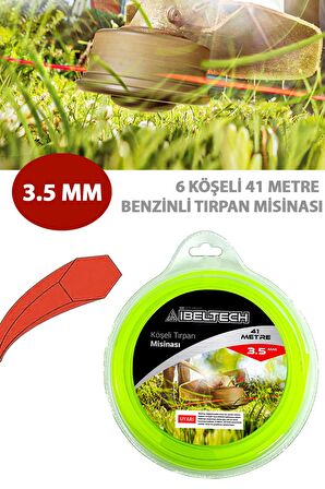 Germany Style Tırpan Örümcek Başlığı ve 6 Köşe 3.5 mm 41 Metre Tırpan Misinası Sağlam Dayanıklı Misi