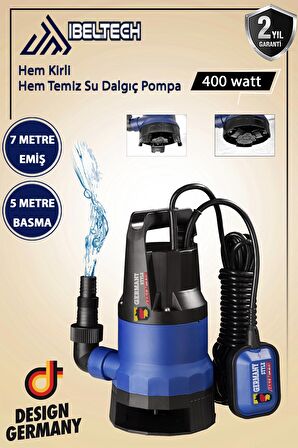 Germnay Style 2in1 Kombine Dalgıç Pompa QSB400 İbeltech 400W Plastik Gövdeli Kirli ve Temiz Su Dalgı