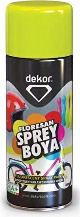 Dekor Sprey Boya Akrilik 400ML Metal Ahşap Floresan Sarı