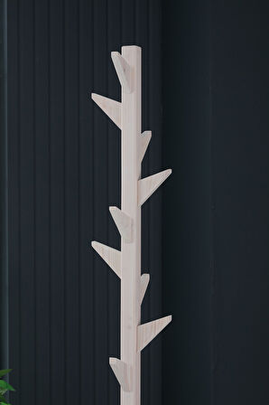 Ahşap Ayaklı Askılık Portmanto Modern Elbise Askısı 175 Cm  Ceviz - Meşe - Beyaz - Gri