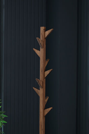 Ahşap Ayaklı Askılık Portmanto Modern Elbise Askısı 175 Cm  Ceviz - Meşe - Beyaz - Gri