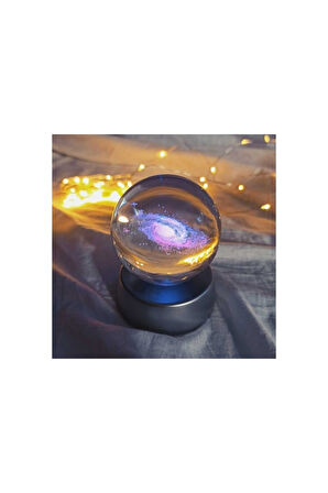 Toz Bulutu Renkli Dekoratif Renk Değiştiren Led Işıklı Cam Samanyolu Küre