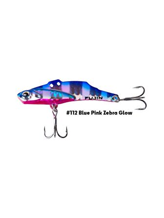 Fujin Metal Vibe 55mm 15gr Vibrasyon 112 Blue Pink Zebra Glow