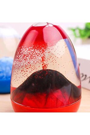 Dekoratif Şık Görünümlü Kum Saati Volkan Patlaması Kırmızı Kum Saati Ev Ofis Masa Üstü Hediyelik