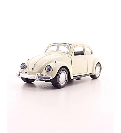 Nostaljik Vosvos Araba Metal Vosvos Araba Dıe Cast Büyük Boy 12 cm Beyaz Nostalji
