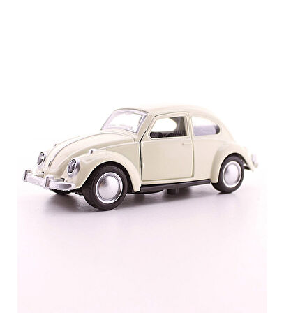 Nostaljik Vosvos Araba Metal Vosvos Araba Dıe Cast Büyük Boy 12 cm Beyaz Nostalji