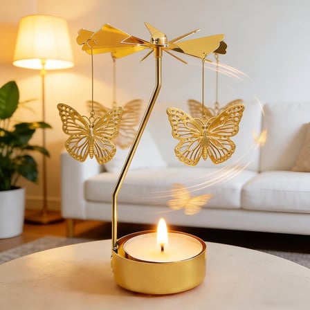Kelebek Temalı Tealight Mumluk – Dekoratif Masa Üstü Aksesuar