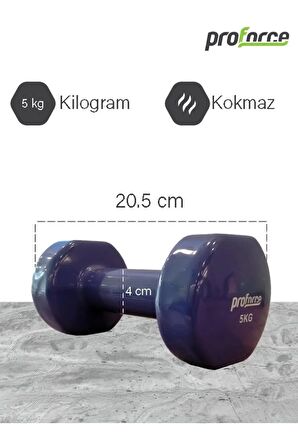 Vdb Dışı Vinil Kaplı Içi Çelik Döküm Ağırlık Dambıl 5 Kg -tek Adet