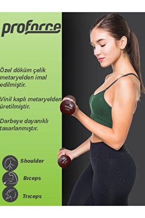 Vdb Dışı Vinil Kaplı Içi Çelik Döküm Ağırlık Dambıl 4kg -tek Adet