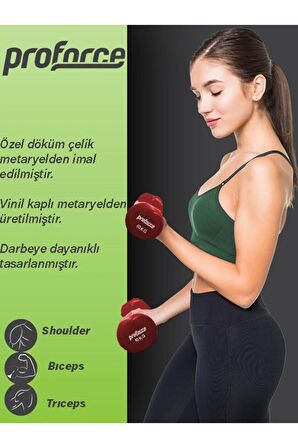 Vdb Dışı Vinil Kaplı Içi Çelik Döküm Ağırlık Dambıl 8 Kg -tek Adet