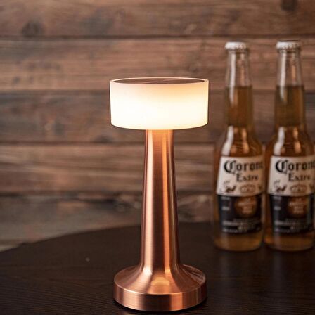Rose Gold Dokunmatik 3 Kademeli LED Masa Lambası