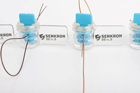 SenkronSeals  Elektirik Doğalgaz Su Saati Sayaç  Mühürü Mavi Sıra Numaralı - 322mm / 100 ADET