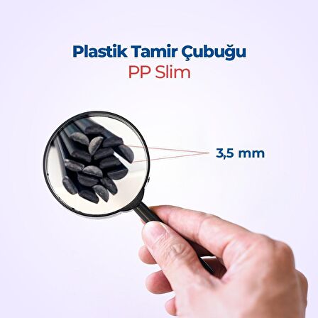 Prolektro Kaynak Çubuk (P) PP (Polipropilen) Slim Siyah 3,5 mm (Paket Içi̇ 30 Adet) Plastik Kaynak Elektrot