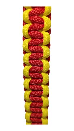 Paracord Bileklik Sarı Kırmızı, Unisex, Cobra Model, Dayanıklı El Örgüsü