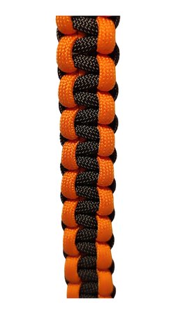 Paracord Bileklik Siyah Turuncu, Unisex, Cobra Model, Dayanıklı El Örgüsü
