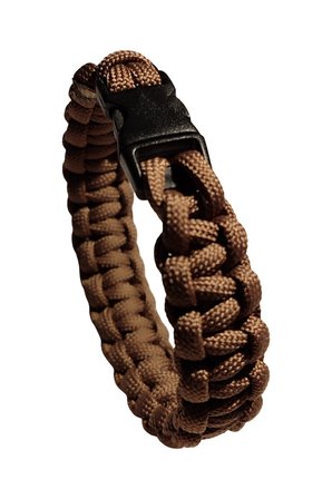 Paracord Bileklik Kahve, Unisex, Cobra Model, Dayanıklı El Örgüsü