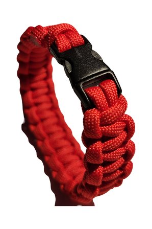 Paracord Bileklik Kırmızı, Unisex, Cobra Model, Dayanıklı El Örgüsü
