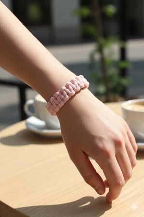 Paracord Bileklik Pembe, Unisex, Cobra Model, Dayanıklı El Örgüsü