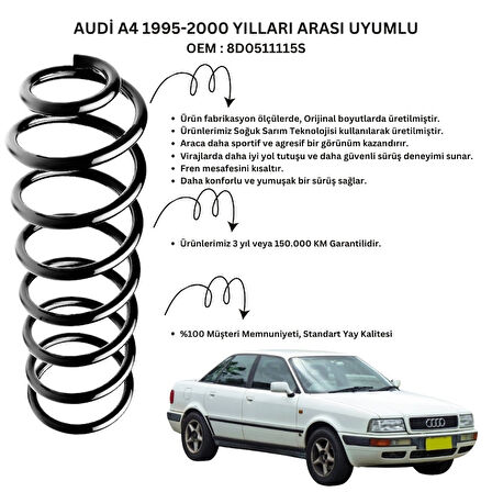 2 Adet Standart Yay ST102002R – Audi A4 (1995-2000) Arka Helezon Yay Takımı
